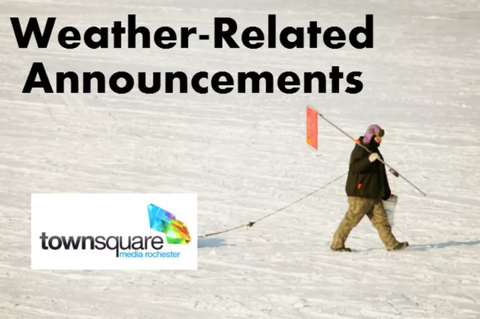 Weather-Related Announcements for Wednesday, February 3, 2016